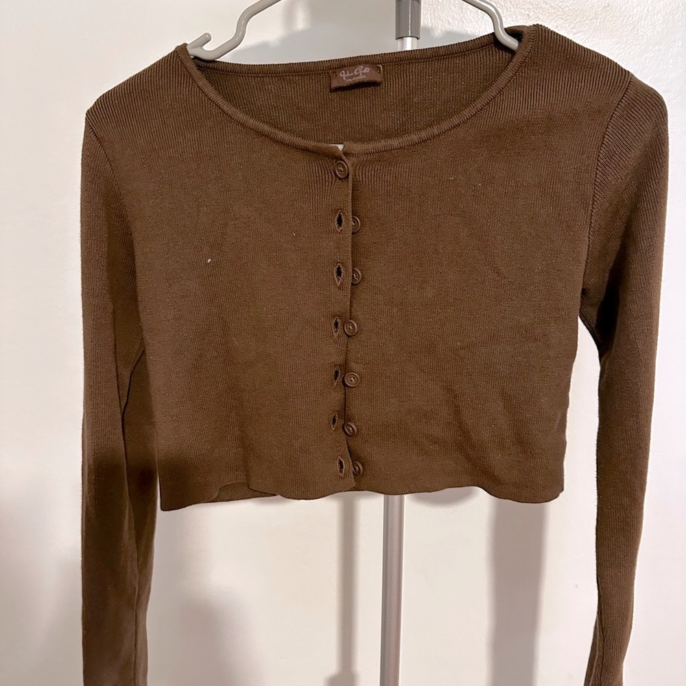 Brandy Melville Brown Crop Top Stylish Essential